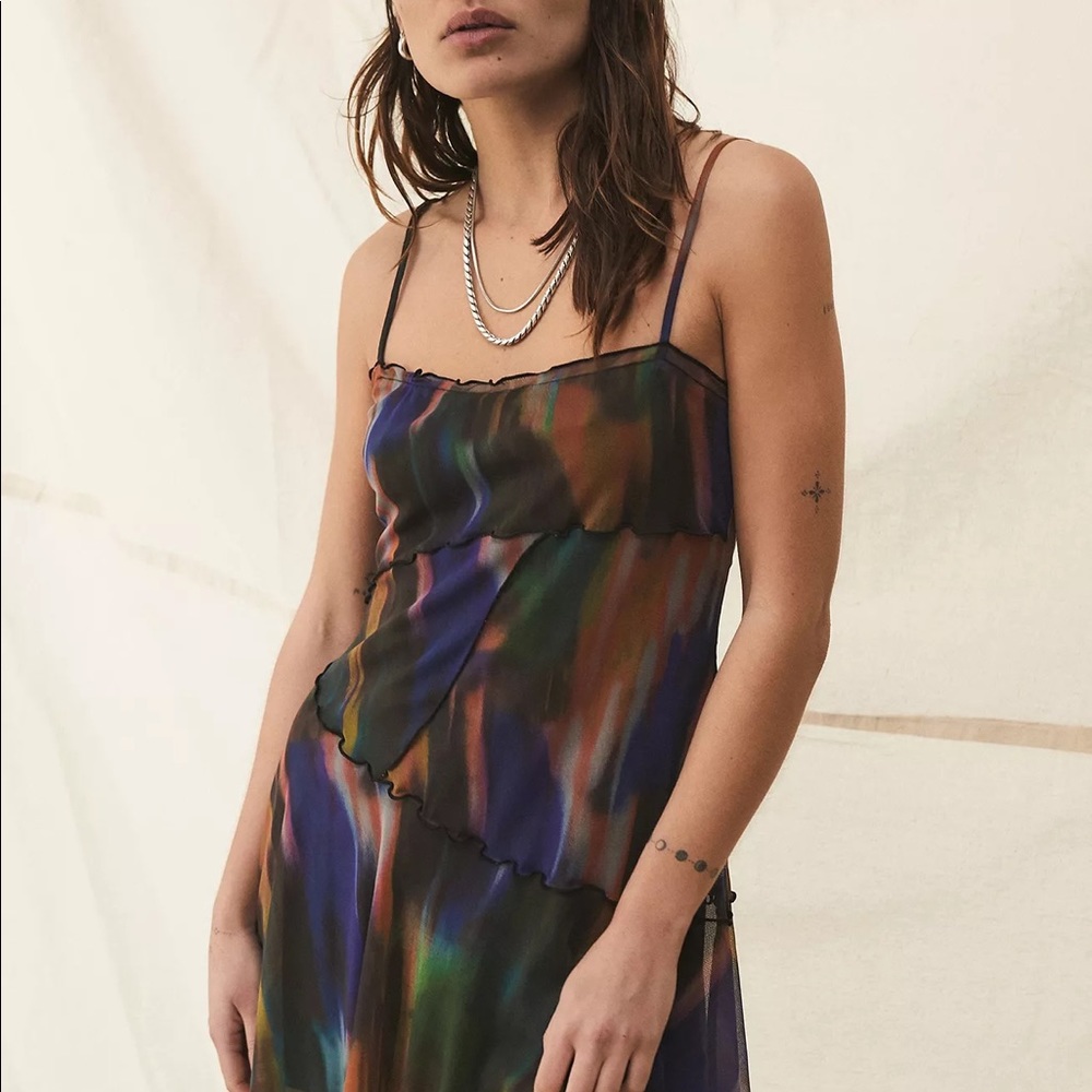 Urban outfitters moxie mesh mini slip dress NWOT